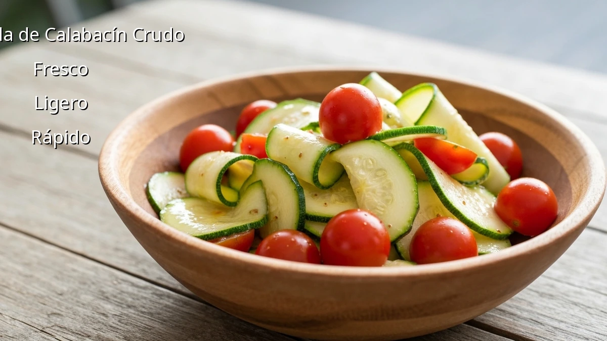 Ensalada de Calabacín Crudo: Ligera y Rápida para Adelgazar sin Cocinar