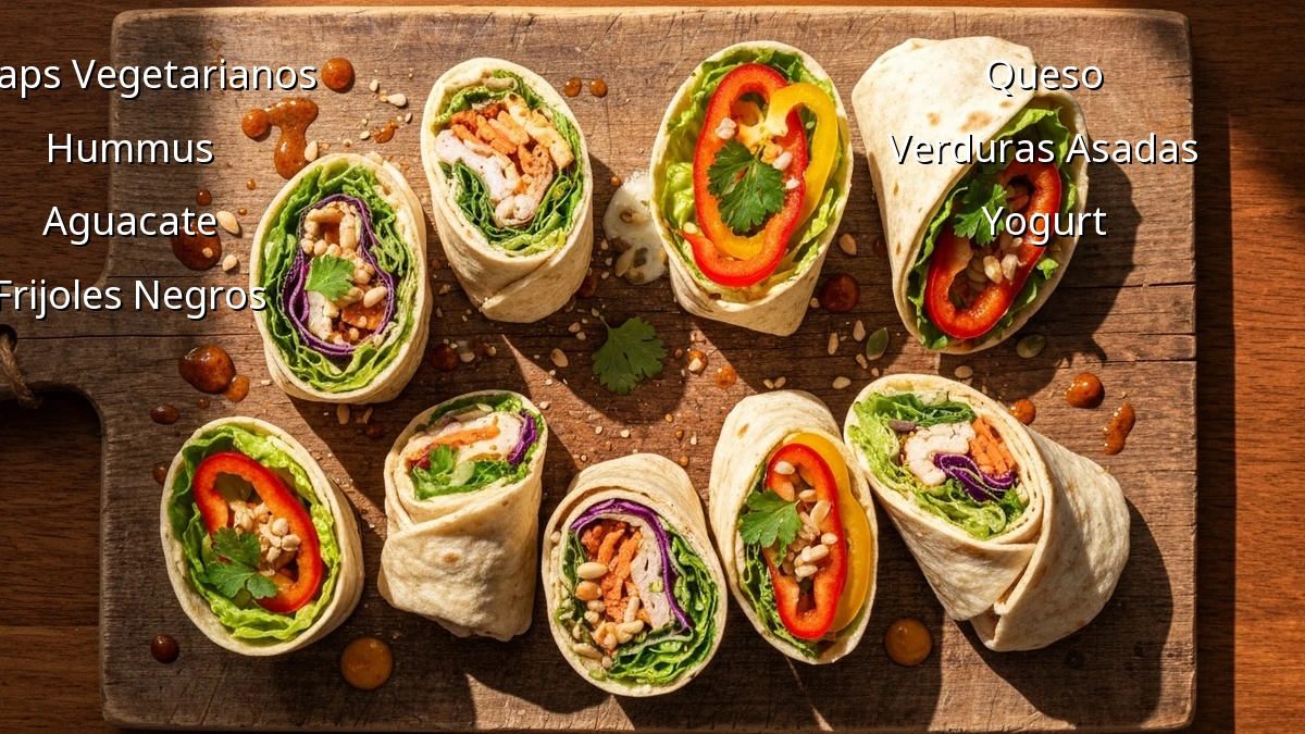 Wraps vegetarianos: Recetas fáciles para cenar