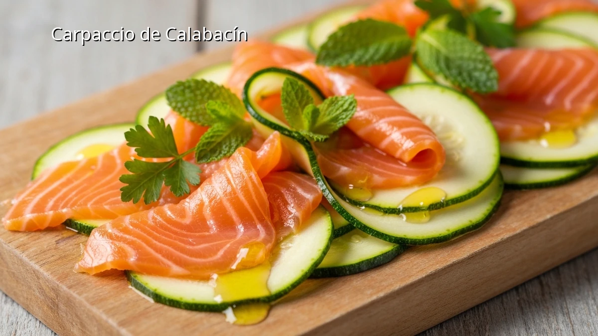 Carpaccio de Calabacín con Limón: Cena Ligera para Adelgazar