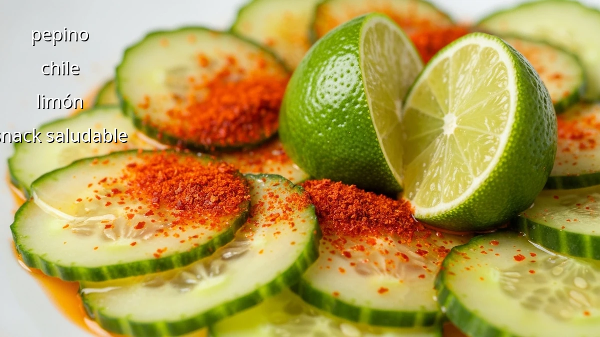 Snacks de pepino y chile para adelgazar