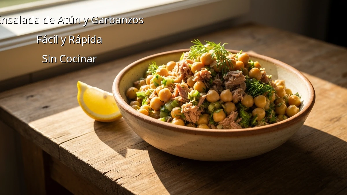 Ensalada Atún y Garbanzos: Rápida y Sin Cocinar
