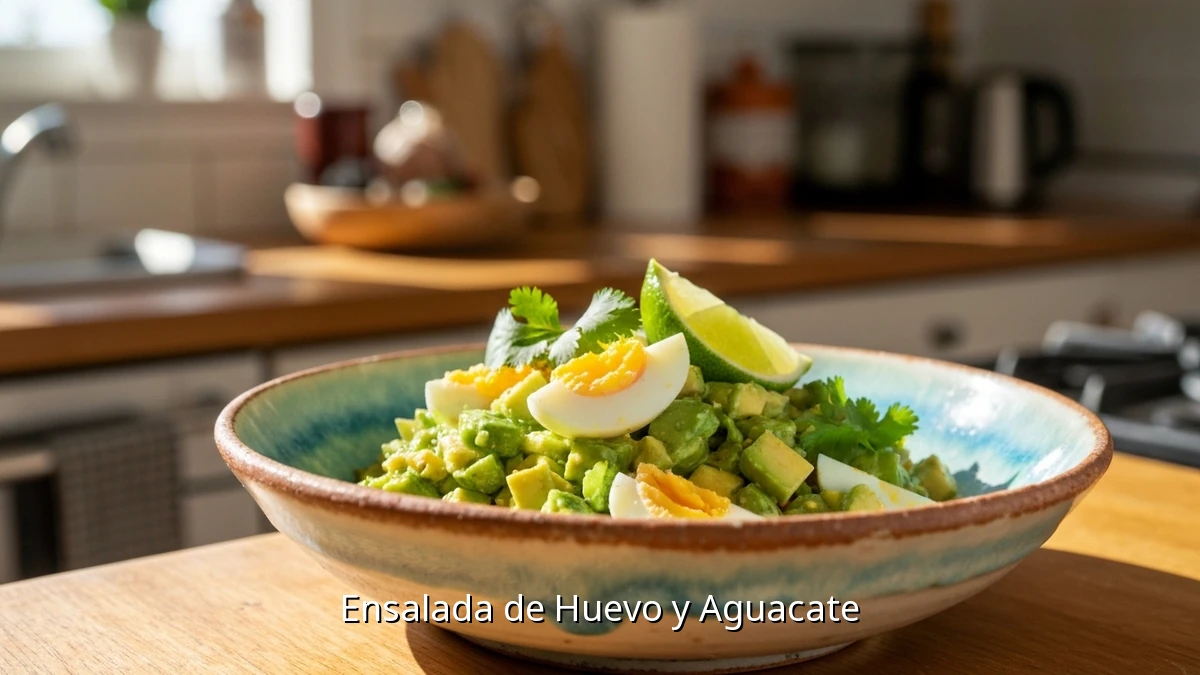 Ensalada de Huevo y Aguacate: Saciante sin Cocinar para Adelgazar