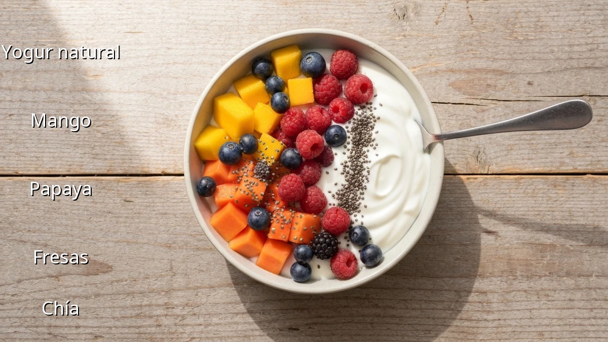 Desayuno Adelgazante: Frutas de Temporada y Yogur, Fácil y Económico para Madres Ocupadas