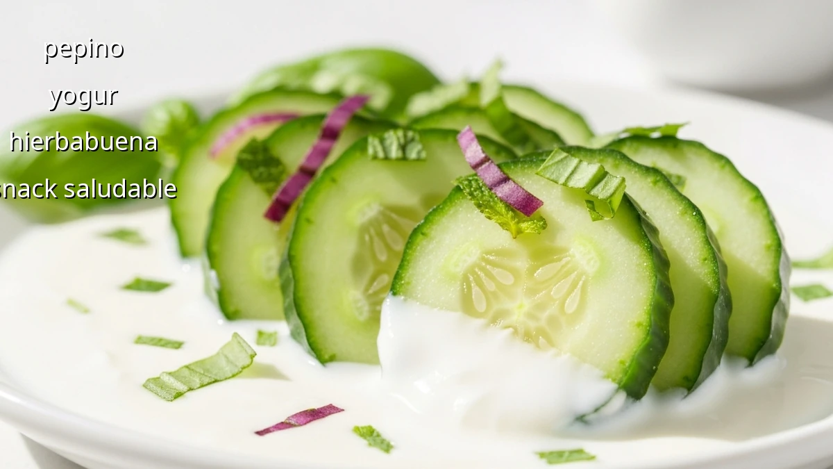 Snacks de pepino y yogur para adelgazar