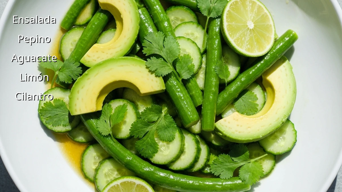 Ensalada de pepino y aguacate: Receta adelgazante