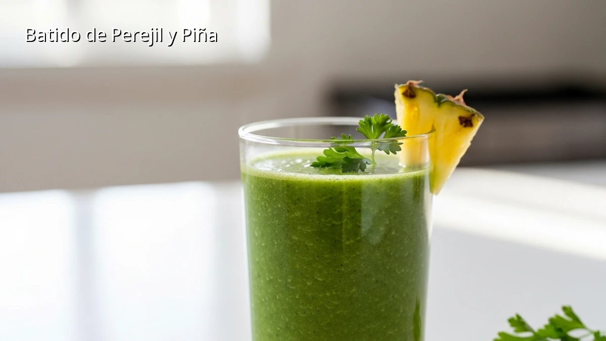 Batido de Perejil y Piña: Limpieza y Adelgaza Fácil para Ocupadas