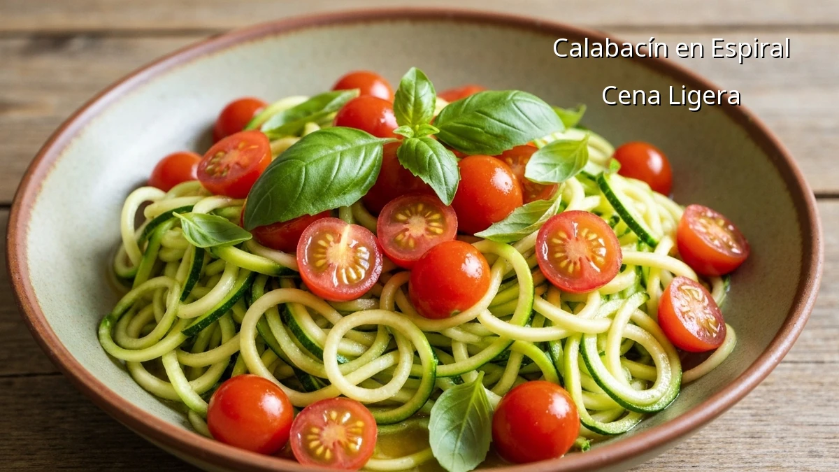 Calabacín en Espiral: Cena Ligera para Adelgazar sin Pasta