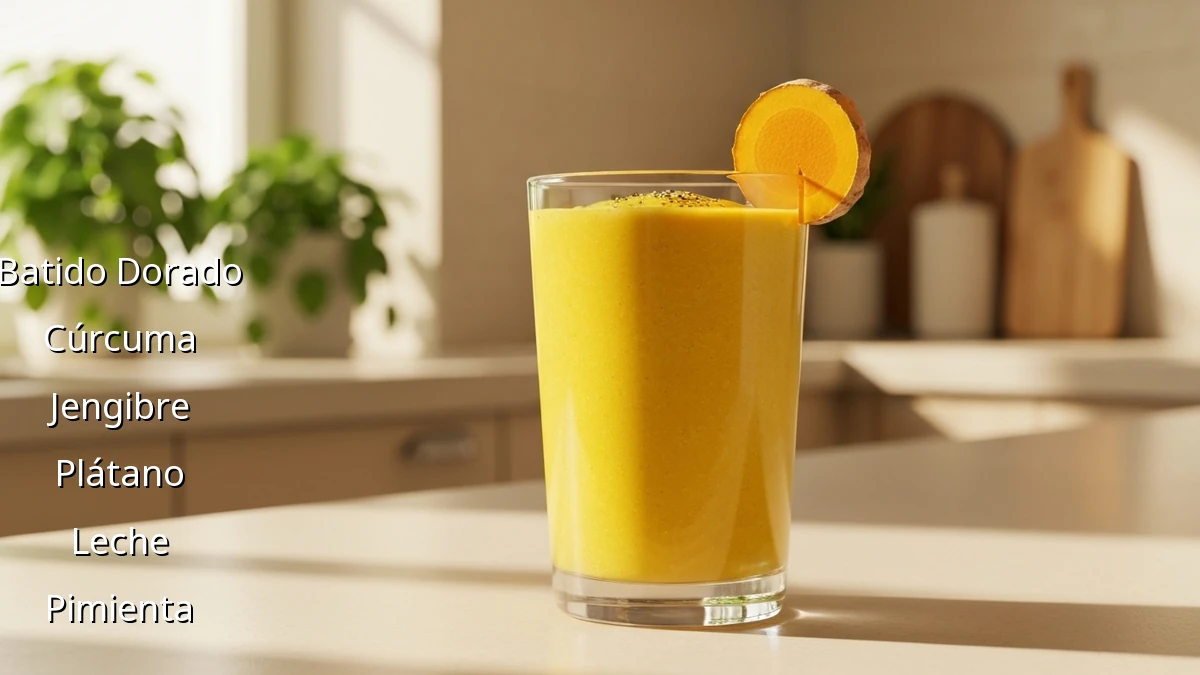 Batido Dorado: Piel Luminosa y Adelgaza Fácil