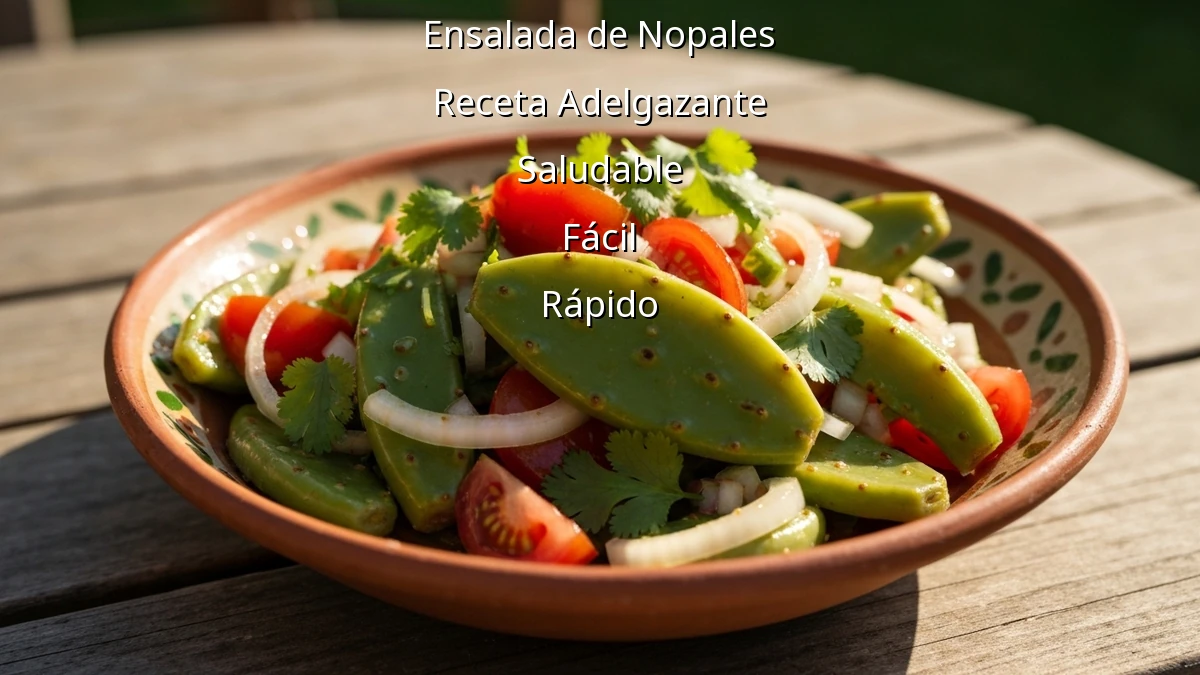 Ensalada de Nopales: Receta Adelgazante